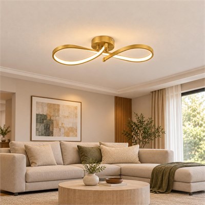 Apliqa Vetto Gold 38 Watt Plafonyer 3 Renkli Ledli Modern Mutfak Banyo Led Salon Sarkıt Avize