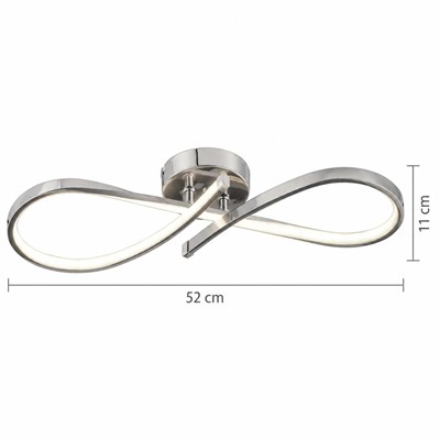Apliqa Vetto Krom 38 Watt Plafonyer 3 Renkli Ledli Modern Mutfak Banyo Led Salon Sarkıt Avize