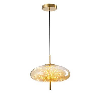 Apliqa Zuna 10 Watt 3000k Eskitme Bal Camlı Tekli Peri Led Sarkıt Avize