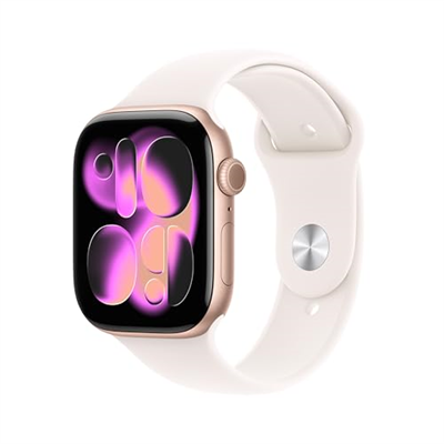 Apple Watch Series 11 GPS + Cellular 46 mm Gümüş Rengi Alüminyum Kasa Akıllı Saat ve Sis Moru Spor Kordon - S/M. Uyku Skoru,