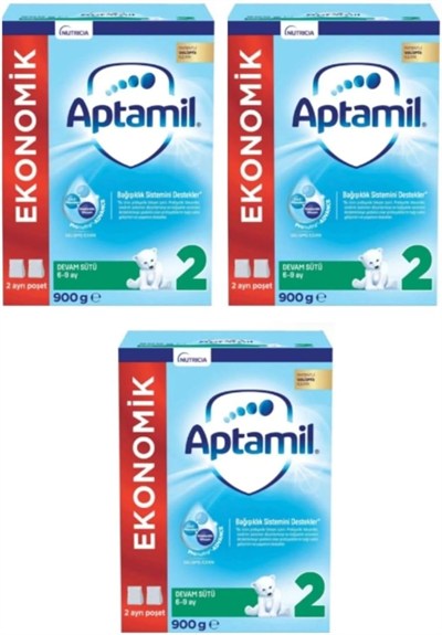 Aptamil 2 Numara Bebek Maması 900 Gr X 3 Adet