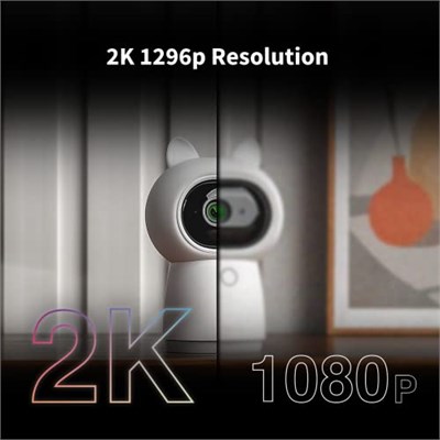 Aqara Hub G3 Kamera, AI Destekli Güvenlik Kamerası, Yüz ve Hareket Tanıma, Ev Kamerası, 360° Görüş Açısı, 2K Yüksek Çözünürlük, HomeKit Alexa Google Asistan IFTTT Uyumlu, Beyaz