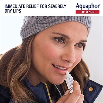 Aquaphor Dudak Onarıcı Merhem - Kuru Çatlamış Dudakları Yatıştırmak için Uzun Ömürlü Nem - 0,30 oz Tüp