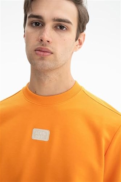 Ar-ma Erkek Bisiklet Yaka Sweatshirt Basic Baskisiz Cepsiz Örme Kumaş Regular Fit%75 Pamuk%25 Polyester 30/1 3 İplik Şardonsuz K26124601401