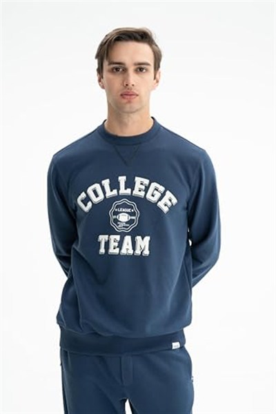 Ar-ma Erkek Bisiklet Yaka Sweatshirt Yazi Baskili Cepsiz Örme Kumaş Regular Fit%75 Pamuk%25 Polyester 30/1 3 İplik Şardonsuz K26124601201
