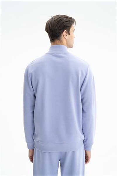 Ar-ma Erkek Yarim Fermuar Sweatshirt Basic Baskisiz Yandan Fermuar Cepli Örme Kumaş Regular Fit%75 Pamuk%25 Polyester 30/1 3 İplik Şardonsuz K26404626301