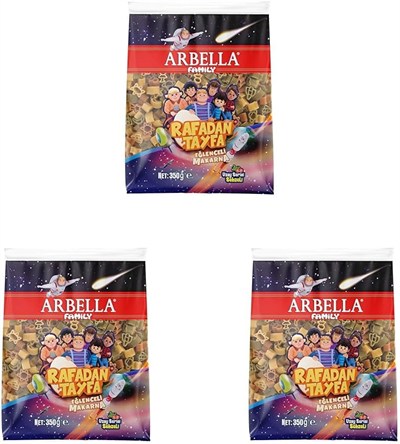 Arbella Rafadan Tayfa Sebzeli Makarna 350 g 3lü paket