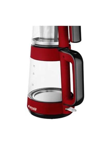 Arçelik CM 6964 K Resital 1900 W Cam Demlikli Çay Makinesi - Kırmızı