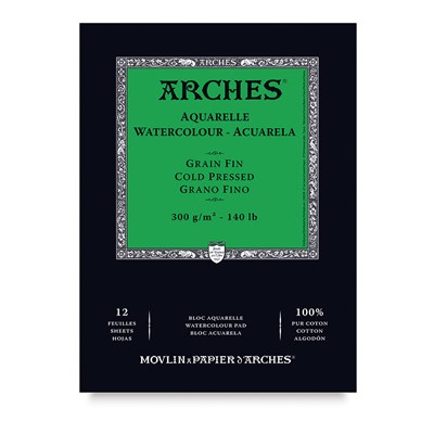 Arches Suluboya Defteri, 14, 8 X 21Cm, 12 Sayfa, 300Gr