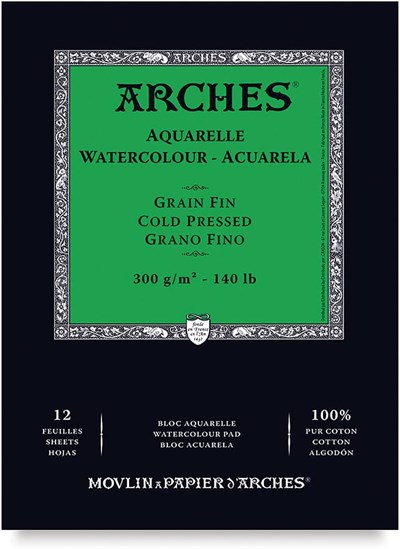 Arches Suluboya Defteri, 14, 8 X 21Cm, 12 Sayfa, 300Gr