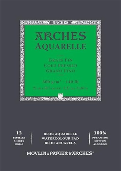Arches Suluboya Defteri, 21 X 29, 7Cm, 12 Sayfa, 300Gr
