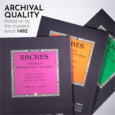 Arches Suluboya Defteri, 29, 7 X 42Cm, 12 Sayfa, 300Gr