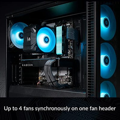 ARCTIC 4-Pin PWM Fan Splitter Kablosu - 4 Kasa Fanları, PC Fanları, PWM Splitter Kablosu, Çoklu fan Konektörü, Fan Splitter, Uzatma Kablosu, Splitter, Y-splitter, Adaptör, PC - Siyah