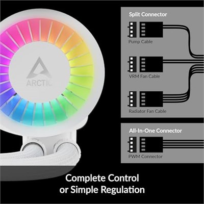 Arctic Liquid Freezer III - 240 A-RGB Intel/AMD Uyumlu, 240mm Radyatörlü, 2x12cm P12 PWM Fanlı, Sıvı İşlemci Soğutucu Beyaz (AR-ACFRE00150A)