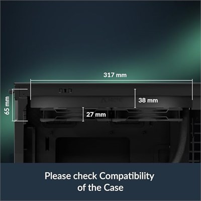 Arctic Liquid Freezer III Pro 280 A-RGB Intel/AMD Uyumlu, 280mm Radyatörlü, 2x14cm P14 PRO A-RGB PWM Fanlı, Sıvı İşlemci Soğutucu Siyah (ACFRE00183A)