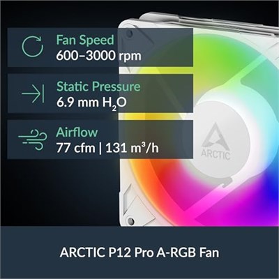 Arctic Liquid Freezer III Pro 360 A-RGB White Intel/AMD Uyumlu, 360mm Radyatörlü, 3x12cm P12 PRO A-RGB PWM Fanlı, Sıvı İşlemci Soğutucu Beyaz (ACFRE00188A)