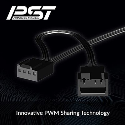 ARCTIC P12 İnce PWM PST (3 Adet) - 120 mm Fan, PWM Paylaşım Teknolojisi, Statik Basınç, PST Bağlantısı, Hız 300-2100 RPM - Siyah