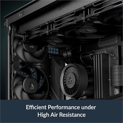 ARCTIC P12 Pro PST - 5li Paket - Güçlü Premium Fan, Y-Kablo Ayırıcılı 120 mm PWM Fan, 600-3000 RPM, 0 RPM <% 5 PWM, Akışkan Dinamik Rulman, 4-Pin - Siyah