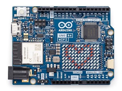 Arduino UNO R4 WiFi [ABX00087] – Renesas RA4M1 + ESP32-S3, Wi-Fi, Bluetooth, USB-C, CAN, 12-bit DAC, OP AMP, Qwiic Connector, Gelişmiş IoT ve Gömülü Projeler için 12x8 LED Matrisi