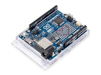 Arduino UNO R4 WiFi [ABX00087] – Renesas RA4M1 + ESP32-S3, Wi-Fi, Bluetooth, USB-C, CAN, 12-bit DAC, OP AMP, Qwiic Connector, Gelişmiş IoT ve Gömülü Projeler için 12x8 LED Matrisi