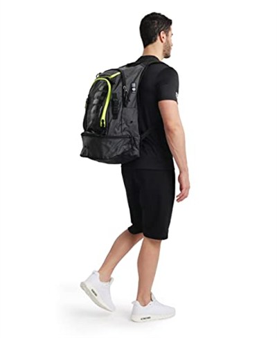 Arena Fastpack 3.0 Unisex Yetişkin Sırt Çantası, Koyu Duman Rengi, NEON_Sarı, NS