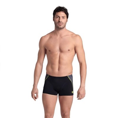 Arena Mens Arena Camo Kikko Swim Short Mayo, Black-Black Multi, 80