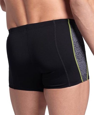 Arena Mens Arena Camo Kikko Swim Short Mayo, Black-Black Multi, 75