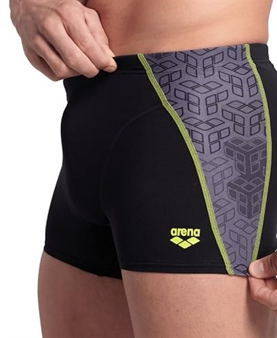 Arena Mens Arena Camo Kikko Swim Short Mayo, Black-Black Multi, 75