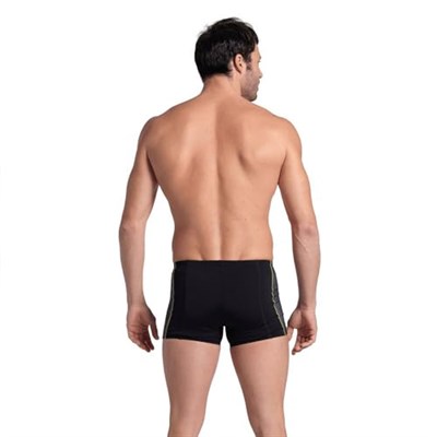 Arena Mens Arena Camo Kikko Swim Short Mayo, Black-Black Multi, 80