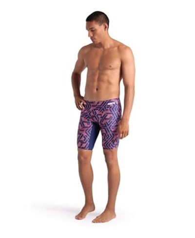 ARENA Mens Arena Swım Jammer/Navy-Red Erkek Mayosu