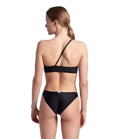 Arena Womens Arena Logo One Piece Single Shoulder Mayo, Asphalt Multi-Black-Black, M