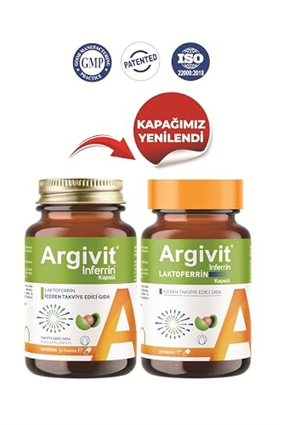 Argivit İnferrin Laktoferrin İçeren Takviye Edici Gıda 30 Kapsül