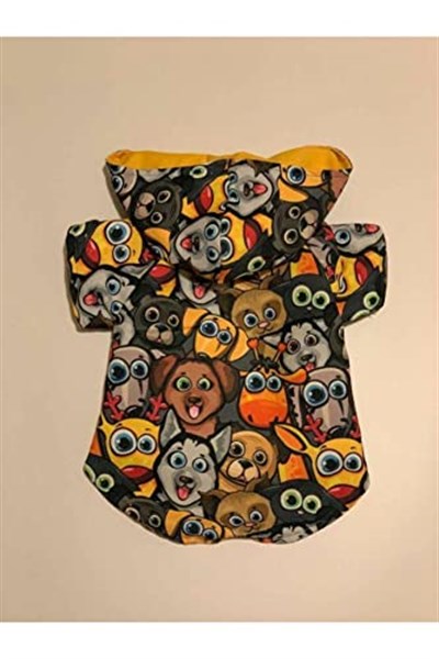 Aria Pet Boutique Su Geçirmez Hayvan Desenli Yağmurluk 02 (Medium)