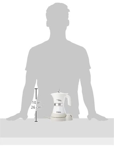 Ariete 1358 Moka Aroma – Elektrikli Kahve Makinesi, 2 – 4 Fincan İçin, 400 W, Otomatik Kapanma, 30°de Sıcak Tutma Fonksiyonu, Beyaz