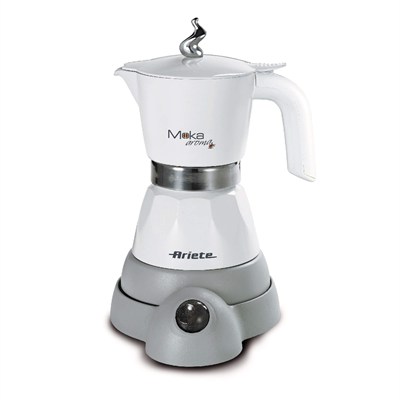 Ariete 1358 Moka Aroma – Elektrikli Kahve Makinesi, 2 – 4 Fincan İçin, 400 W, Otomatik Kapanma, 30°de Sıcak Tutma Fonksiyonu, Beyaz