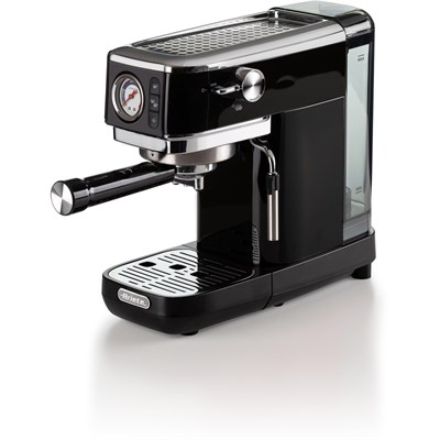 Ariete Espresso Slim Metal 1381, manometreli kahve makinesi, kahve tozu ve ESE kapsülleri ile uyumlu, 15 bar Max, filtre 1 veya 2 fincan, Cappuccino başlığı, 1300 W, Siyah