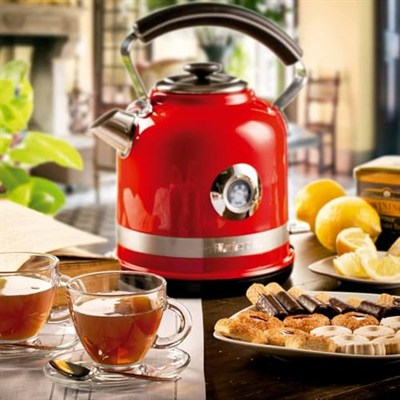 Ariete Moderna Su Isıtıcı Kırmızı 2854/00 - Modern Kettle 1,7 Lt, 2000 Watt, Paslanmaz Çelik Gövde, Su Sıcaklığını Gösteren Termometre, 360° Kablosuz Taban