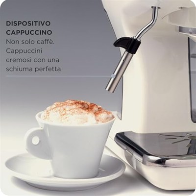 Ariete Vintage Espresso Kahve Makinesi Bej 1389/13 - Süt Köpürtme Başlığı, 900 Watt, 0,9 Litre Çıkarılabilir Su Tankı, Çıkarılabilir Damlama Tepsisi ve Bardak Tutucu, Bekleme Fonksiyonu