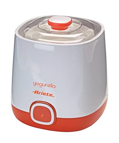 Ariete Yogurella Süzme Yoğurt Makinesi 0621/10 - Pane Express, 20 Watt, 1 Litre Yoğurt Kapasitesi, Süzme Yoğurt için Ekstra Filtreli Sepet, 2 Kap