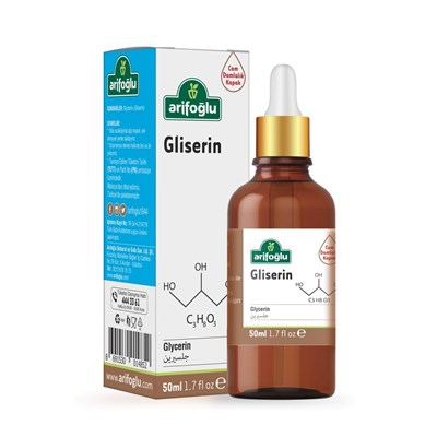 Arifoğlu Gliserin 50ml | Cildinizi nemlendirir ve yumuşatır. Kuru ciltler için ideal doğal bakım sağlar / Arifoğlu Glycerin 50ml, moisturizes and softens skin. Ideal for dry skin with its natural care