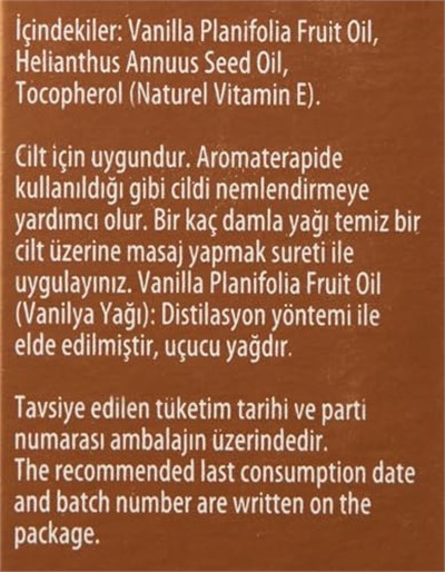 Arifoğlu Vanilya Yağı 20 ml