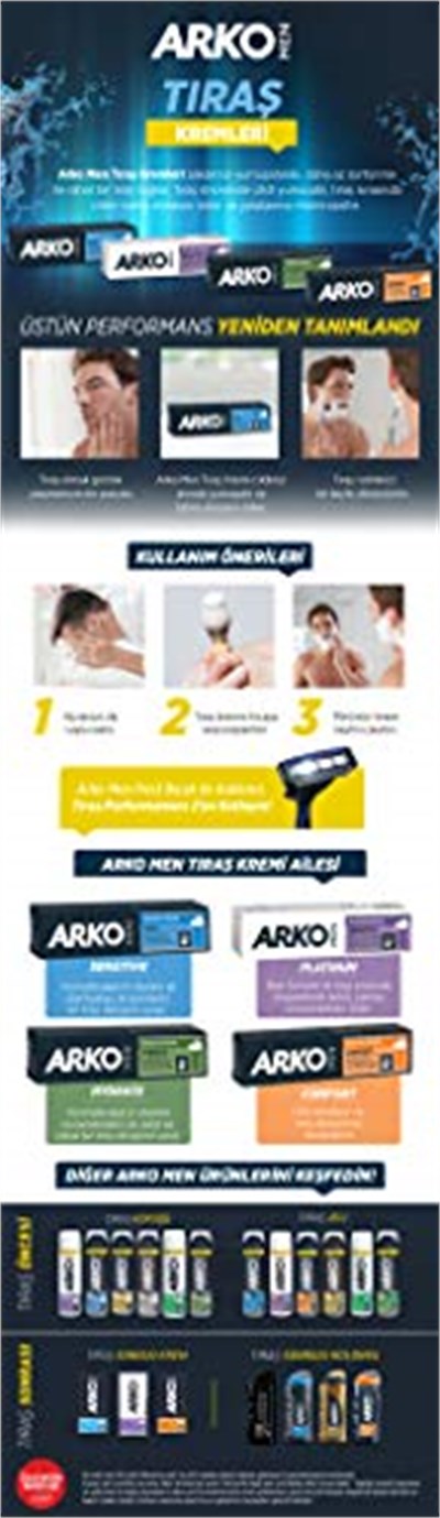 Arko Men Hydrate Tıraş Kremi, 100 gr