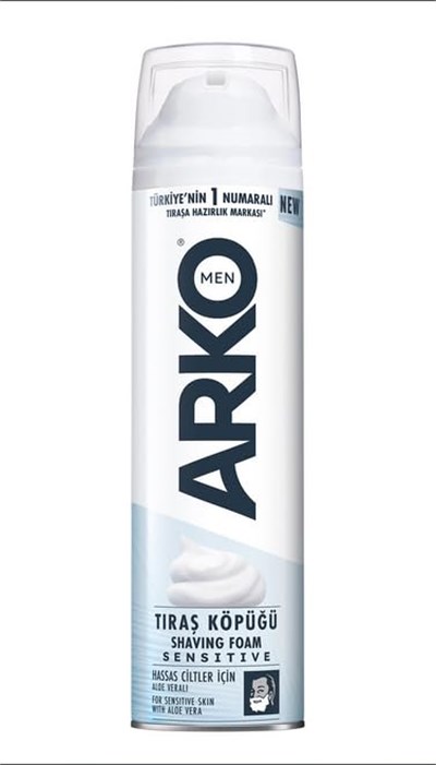 Arko Men Tıraş Köpüğü Sensitive, 200 ml - Seçenekler: 200 ml, 300 ml