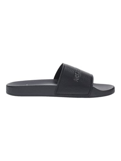 Armani Exchange Erkek banyo terliği, siyah, logolu