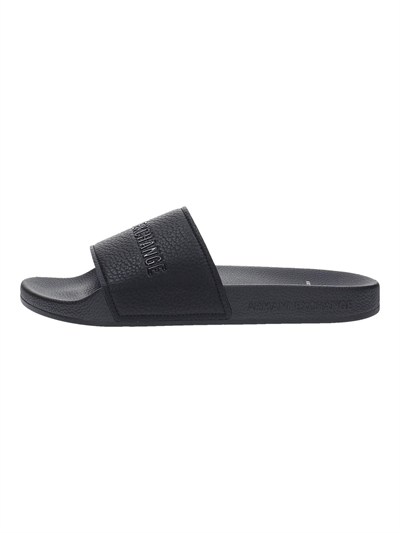 Armani Exchange Erkek banyo terliği, siyah, logolu