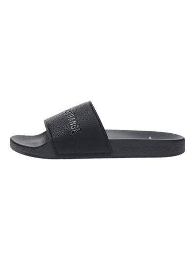 Armani Exchange Erkek banyo terliği, siyah, logolu