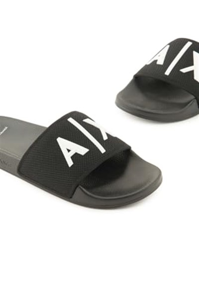Armani Exchange Erkek Mykonos, Kint Band, Big Logo Slide Sandalet
