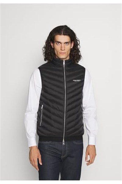 Armani Exchange%100 aşağı, ön logo, logolu elastik bel bandı Yelek Erkek