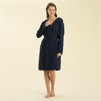 Armin Unisex Bornoz Marin Mavi