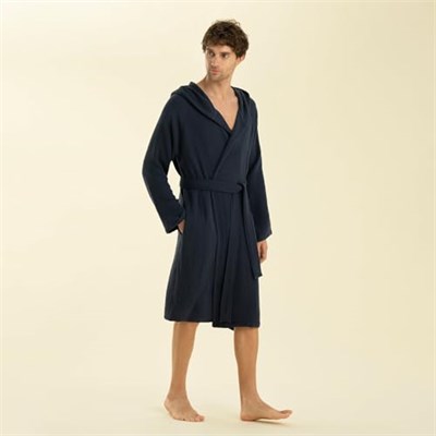 Armin Unisex Bornoz Marin Mavi